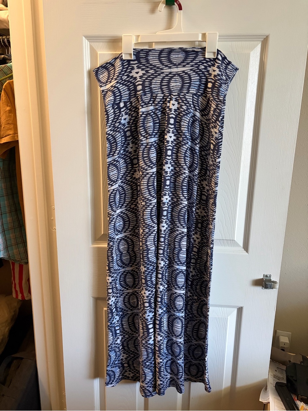Blue Patterned Women’s Maxi Skirt